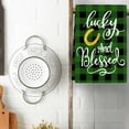 thumbnail image 6 of Luoshdecor Kitchen Towels St Patricks Day Plaid Towels,26x17.7 in Luck Shamrock Dish Towels Seasonal Home Decoration, 6 of 6
