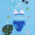thumbnail image 4 of Traje de baño de 3 piezas para niñas, bragas superiores, traje de baño con cola de pez, traje de baño para niños (120), 4 of 8
