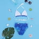 thumbnail image 4 of Traje de baño de 3 piezas para niñas, bragas superiores, traje de baño con cola de pez, traje de baño para niños (110), 4 of 8