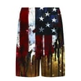 thumbnail image 5 of Chiccall Mens Plus Size Independence Day Graphic Swim Trunks July 4th Flag Printed Shorts Summer Beach Elastic Waist Drawstring Shorts for Men, 5 of 6