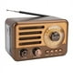 thumbnail image 1 of Radio Retro Portátil con Altavoz Bluetooth Vintage, Receptor de Radio FM/AM con Linterna LED, Compatible con Tarjeta TF, USB, Reproducción AUX, 1 of 8