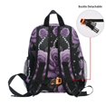 thumbnail image 5 of FORMRS School Backpack with Front Zippered Pocket 12" Student Travel Daypack, Black Roses, 5 of 6
