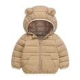 thumbnail image 2 of Bixock Toddler Girls Puffer Jackets Girls Winter Coats Kids Padded Coat Outerwear Long Sleeve Hooded Zip Light Thermal Winter Jacket for Kids 1-8Years, 2 of 7
