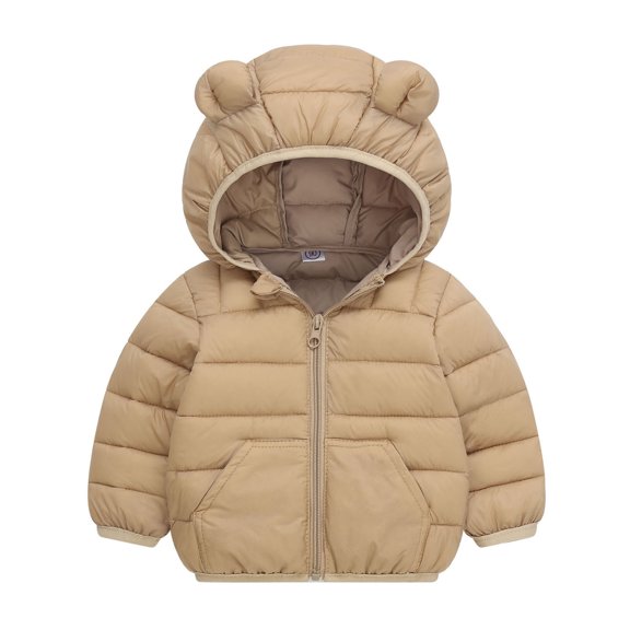 FAIWAD Boys Girls Winter Coat Puffer Hooded Jacket Zip up Quilted Outerwear for School Outdoor