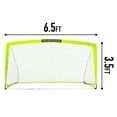 thumbnail image 3 of Franklin Sports Blackhawk Soccer Goal - Pop Up - Foldable - 6.5' x 3.5' Net - Optic Yellow, 3 of 10