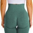 thumbnail image 4 of Leggings sin costuras para mujer Cintura alta Contorno de sonrisa Entrenamiento Pantalones de yoga Levantamiento de glúteos Medias de control de barriga Adepaton LRWJ019-20, 4 of 4