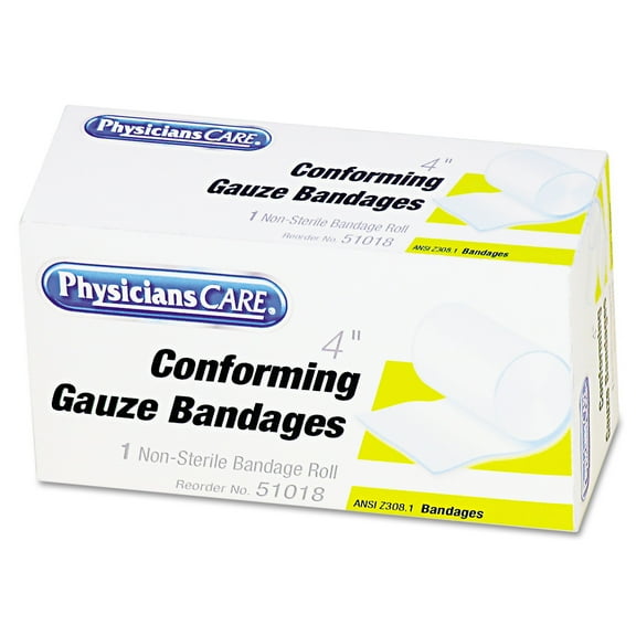 PhysiciansCare by First Aid Only First Aid Conforming Gauze Bandage, 4" wide