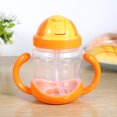 thumbnail image 3 of 280ML lindo bebé taza pajita para beber niños aprendiendo biberón tazas de entrenamiento naranja, 3 of 4