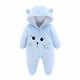 thumbnail image 2 of Cowsor Newborn Baby Bear Outfit Girls Boys Winter Fleece Clothes Hooded Romper Set, 2 of 6