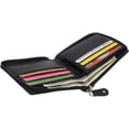 thumbnail image 6 of Cavelio RFID Blocking Cowhide Leather Zip-Around ID Bifold Wallet for Men with Gift Box Black, 6 of 8