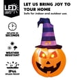 thumbnail image 2 of Joiedomi 5 FT Halloween Inflatable Pumpkin with Witch Hat, Blow Up Inflatables with Build-in LEDs for Halloween Party Indoor, Outdoor, Yard, Garden, Lawn Decorations, 2 of 7