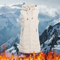 thumbnail image 2 of WILLBEST Jackets for Women Women's Long Winter Zipper Coat Vest with Hood Sleeveless Warm Down Coat with Pockets Quilted Vest Down Jacket Quilted Outdoor Jacket, 2 of 5