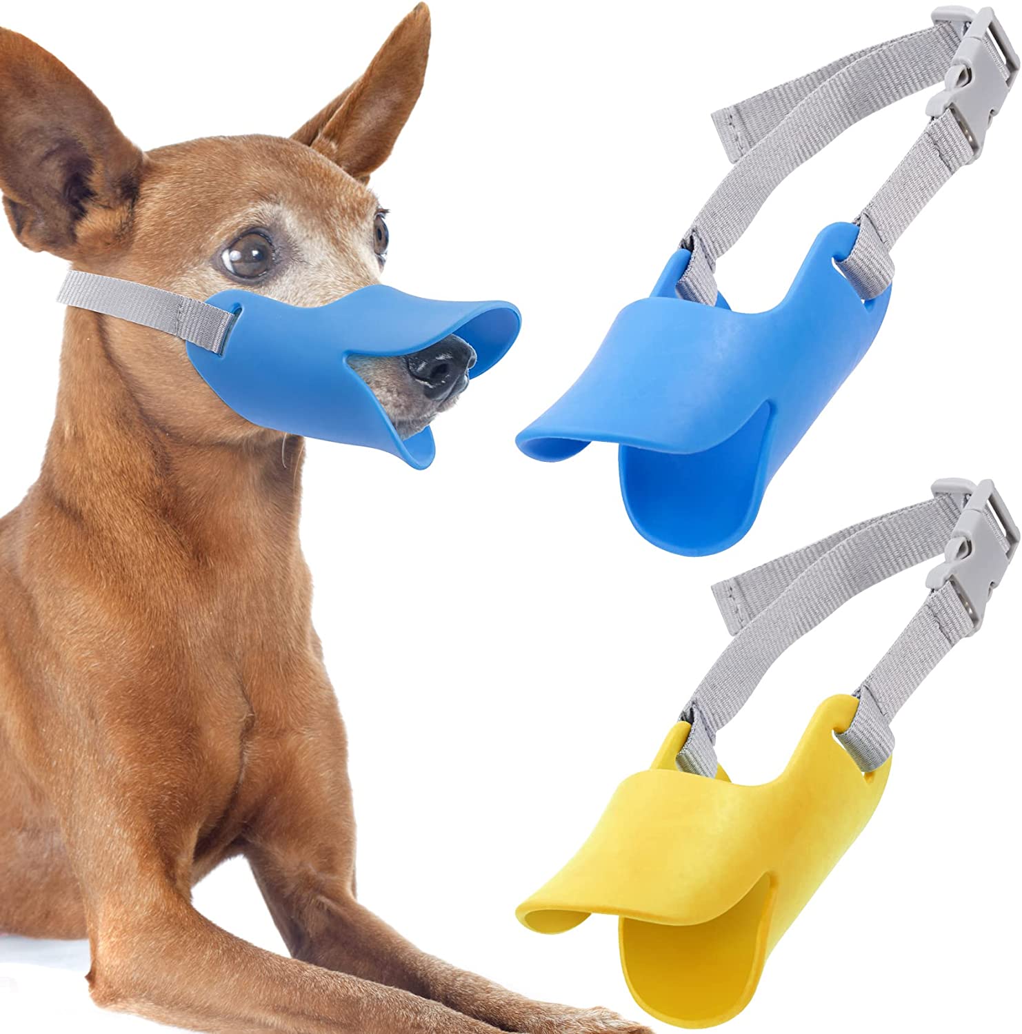 2PCS Anti Bite Duck Mouth Shape Dog Mouth Covers AntiCalled Proof
