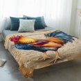 thumbnail image 4 of Retro Rooster Blanket Soft Cozy Warm Throw Blanket for Couch, Plush Fuzzy Flannel Fleece Blankets for Sofa, Farmhouse Vintage Country Animals Print Bed Blankets Lightweight Gifts for Women, 40"x60", 4 of 9