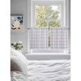 thumbnail image 4 of Half Window Curtains 24 Inches Long, Abstract Plaid, Window Treatment Curtain Drapes, Minimalistic Multi Colors Country Rustic Plaid Short Curtains Tiers for Kitchen Over Sink, 27.5"x24", 2 Panels, 4 of 7