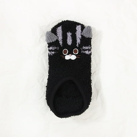 

WMYBD Socks Women Non-Slip Silica Gel Coral Fleece Socks Thicken Keep Warm Floor Socks Gifts