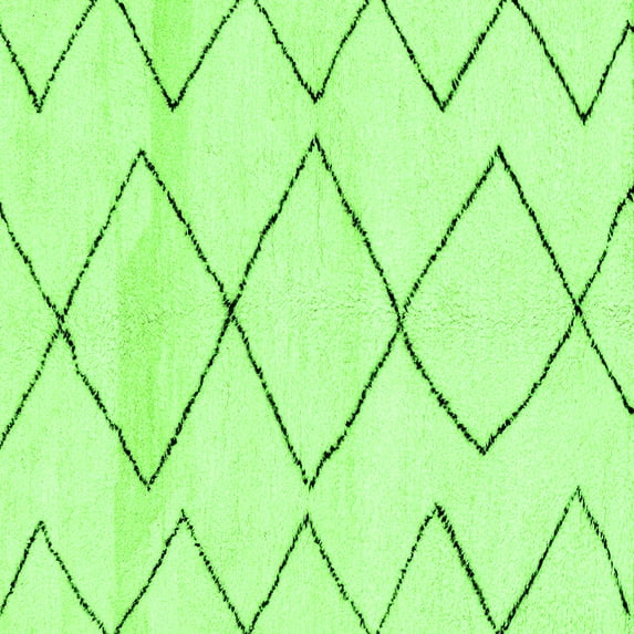Ahgly Company Indoor Square Solid Green Modern Area Rugs, 3' Square