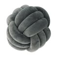 thumbnail image 2 of Almohadas anudadas,Almohadas anudadas Almohada de felpa Decoración del hogar de oficina,Lindo nudo almohada bola cojín sala de estar,Cojín decorativo regalo de cumpleaños Gris oscuro, 2 of 9