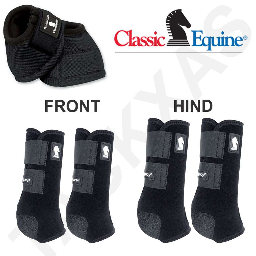 Classic Equine Sml Horse Sports Front Rear Hind Boots Bell Boots Legacy2 