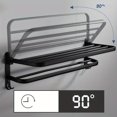 thumbnail image 4 of Wall-Mounted Modern Bathroom Shelf & Towel Rack - Space-Saving Shelving Unit with Towel Bar, Hooks & Shelves Suitable for Shower, Bathtub Organization - Installation, Storage Rack, 4 of 12