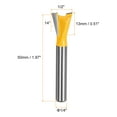 thumbnail image 2 of Uxcell Dovetail Router Bits 1/2" Diameter 1/4" Shank 14 Degree Dovetail Bit, 2 of 7
