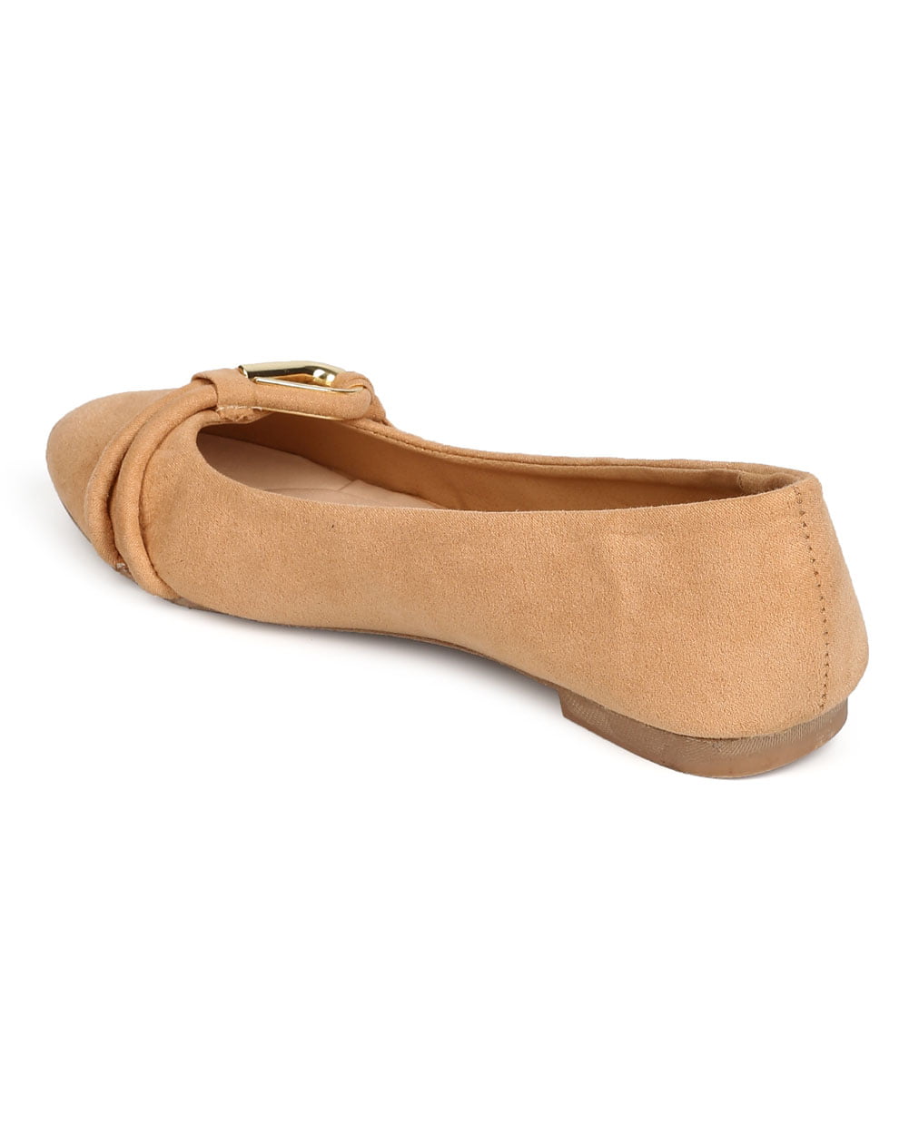 Toffee Qupid Women Faux Suede Round Toe Loop Band Ballet Flat FF08