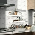 thumbnail image 4 of Floating Shelves Wall Mounted Set of 2, 17 Inch Rustic Wood Wall Shelves for Storage, Bedroom Living Room Bathroom Kitchen Office and More White, 4 of 4