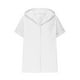 thumbnail image 4 of Vestidos Casuales Para Mujer, Blusas De Mujer De Moda Blusa de lino con cuello en V y manga corta para mujer, estilo túnica de verano con capucha y botones sueltos, 4 of 6