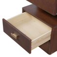 thumbnail image 4 of Resenkos 3-in-1 Makeup Vanity Desk with Flip-Top Mirror & LED Lighting, Stylish Multi-Functional Dressing Table - Brown, 4 of 15