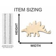 thumbnail image 2 of Unfinished Wood Stegosaurus Shape - Dinosaur - Craft - up to 46" DIY 20" / 1/2", 2 of 3