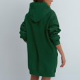 thumbnail image 5 of VISALY Hoodies Pullover Tunic Sweatshirt Fall Hoodies Sweatshirts Dresses Long Sleeve Sweaters Pullover Clothes with Pockets Casual Sweaters Athletic Sweatshirts Sweatshirts Loose Fit Hoodie Green S, 5 of 5