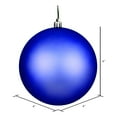 thumbnail image 2 of Vickerman 4" Periwinkle Matte Ball Ornament, 6 per Bag, 2 of 5