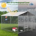 thumbnail image 6 of Dog Kennel Outdoor, Large Dog House with Rotating Dog Feeding Door 10×10×7FT Heavy Duty Dog Pen Playpen Dog Enclosure or Garden Backyard, 6 of 6