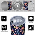 thumbnail image 4 of Pioneer Flower Floral Print Pattern 20oz Skinny Tumbler with Straw & Lid, Double Wall Vacuum Insulated Cup, Leak-Proof, Cup Holder Friendly, Hot 6H Cold 12H, 4 of 6