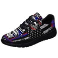 thumbnail image 2 of Back The Brave Thin Red And Blue Line Shoes Women's Fashion Sneakers Tennis Running Shoes for Men Women Black Size 3.5, 2 of 7