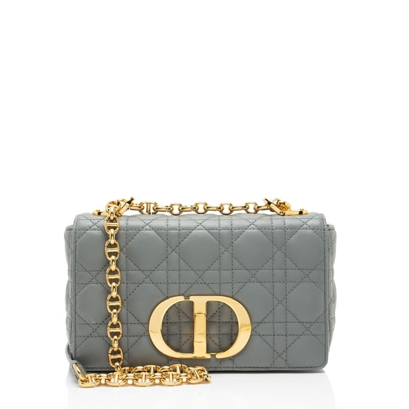 Pre-Owned Dior Cannage Calfskin Caro Small Shoulder Bag
