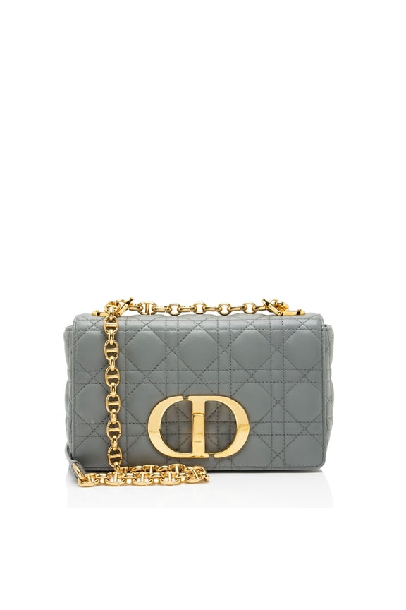 Pre-Owned Dior Cannage Calfskin Caro Small Shoulder Bag
