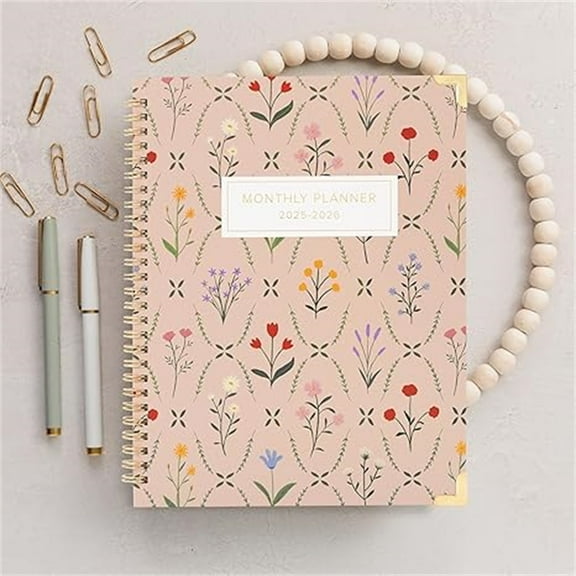 Beautiful 2025-2026 Monthly Planner and Calendar Book - To Do List Notebook That Easily Organizes Your Tasks to Boost Productivity - Runs From June 2025 Until December 2026