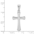 thumbnail image 4 of Auriga Fine Jewelry 14K White Gold Hollow Cross Pendant for Women (L-33 mm,W-16 mm), 4 of 6