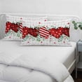 thumbnail image 3 of Valentine's Day Pillow Covers, Linen Long Throw Pillow Case, Red Strip Plaid Love Eucalyptus Grey Check Holiday Pillow Protector Decorative Cushion Cover for Living Room/Bedroom 20" x 30", 3 of 8