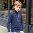 thumbnail image 2 of Boy Sweater Toddler Kids Knit Turtleneck Sweater Soft Solid Warm Pullover Sweater Long Sleeve Shirts, 2 of 4