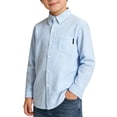 thumbnail image 4 of Grblisyd Boys Button Down Shirt Long Sleeve Summer Boys Dress Shirts with Chest Pocket Casual Formal Collared Shirt Back to School Clothes, 4 of 6