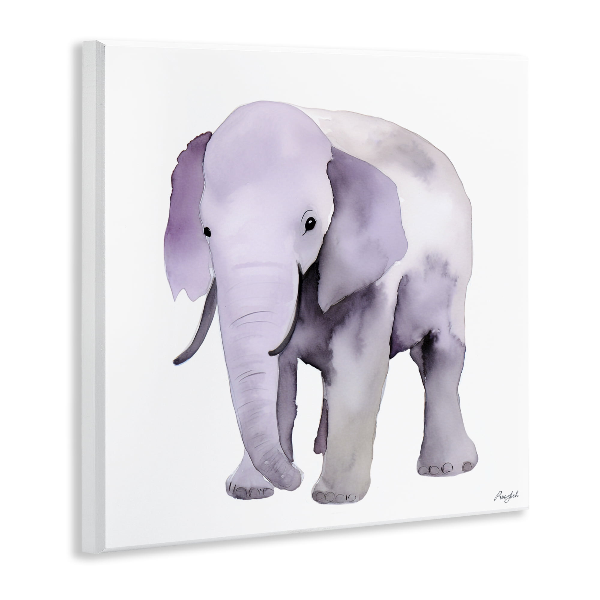 Stupell Industries Kid's Minimal Elephant Wall Plaque Art, design by Roozbeh