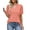 Pink, variant on Fantaslook Womens Blouses Pleated Puff Sleeve Tops Casual V Neck Women T Shirts