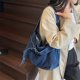 thumbnail image 2 of Bolso Tote Color Sólido Mujer Denim Correa Ajustable para Y Excursión (Oscuro) Azul, 2 of 9