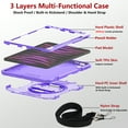 thumbnail image 6 of ELEHOLD Case for iPad Pro 11 2022/2021/2020/2018, Shockproof Case with 360°Rotating Adjustable Shoulder Hand Strap & Stand,Purple, 6 of 8