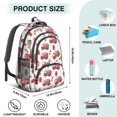 thumbnail image 5 of Fireman and Sign White Pattern Cute School Backpack Bag with Padded Back and Adjustable Shoulder Straps 16.9 X 12.6 X 5.9 Inches, 5 of 5