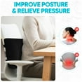 thumbnail image 6 of FORTEM Lumbar Support Cushion, Back Support For Office Chair and Car Seat, Back Rest for Gaming Chair, Memory Foam Pillow, Desk Chair Cushion, Breathable & Washable Cover, Adjustable Straps, 6 of 9