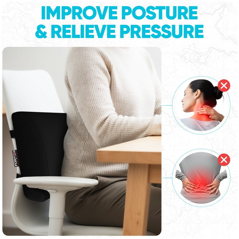 FORTEM Lumbar Support Cushion, Memory Foam Back Pillow photo 5