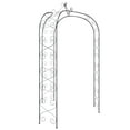 thumbnail image 4 of vidaXL Garden Arch Black Powder-Coated Steel Ø70.9x100.4 in Durable, 4 of 8
